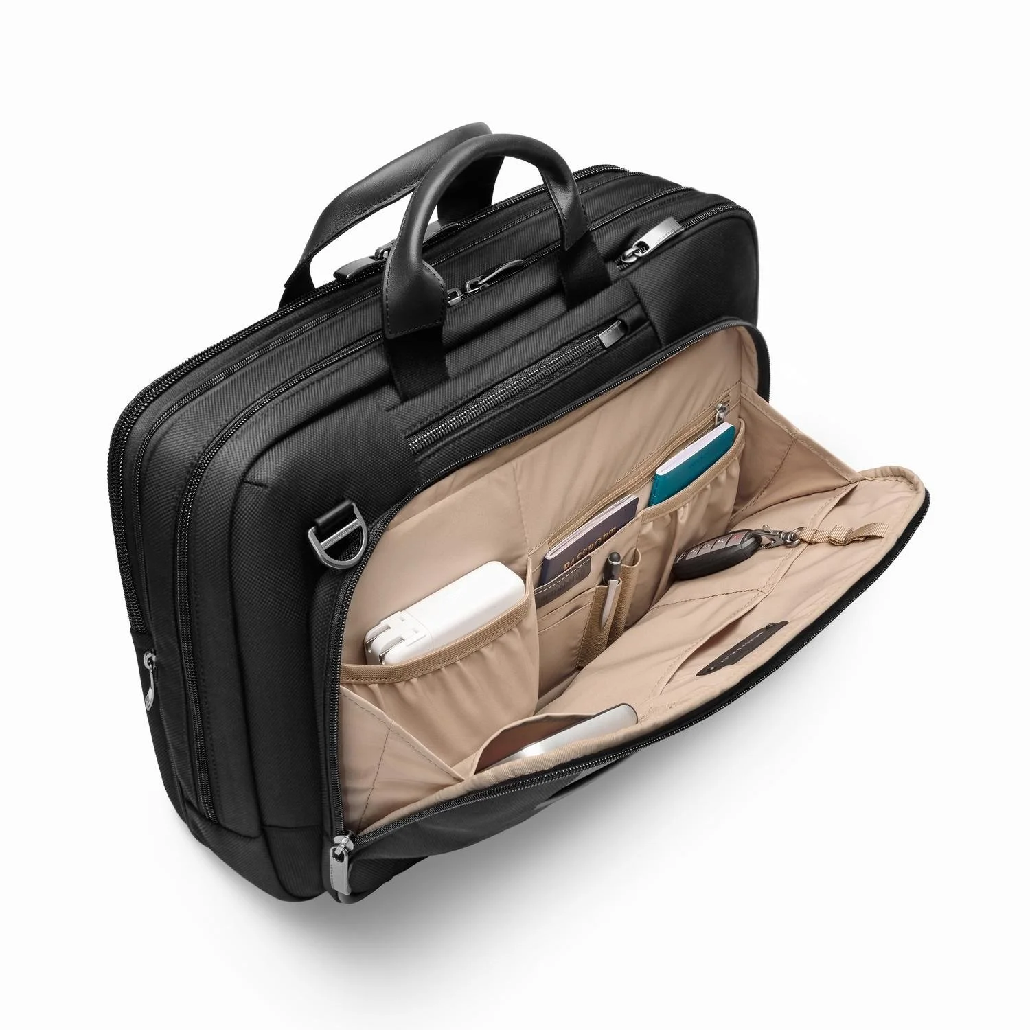 Briggs & Riley @Work KB535X-4 Large Expandable Brief - Black — Bag